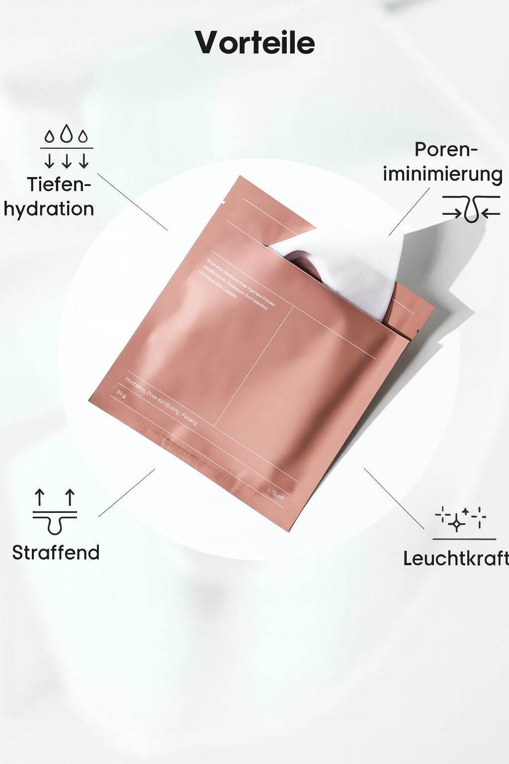 Glänzende Haut Maske